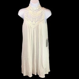 J For Justify Womens Sleeveless Dress Crochet Lace Top Size Small New